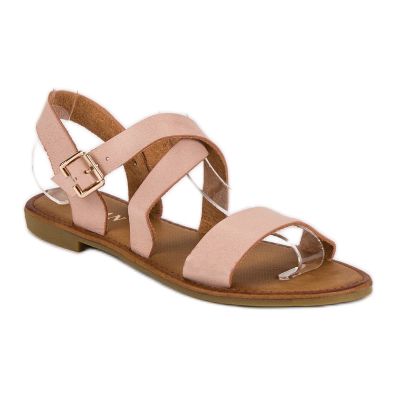 Licean Pink buckled sandals brown 1