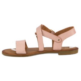 Licean Pink buckled sandals brown 2