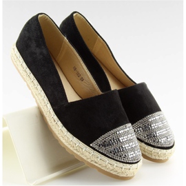 Black women's espadrilles H8-102 Black 2