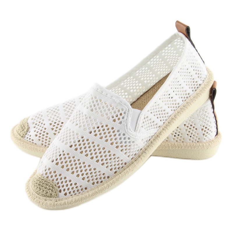 White mesh espadrilles F01B White 1