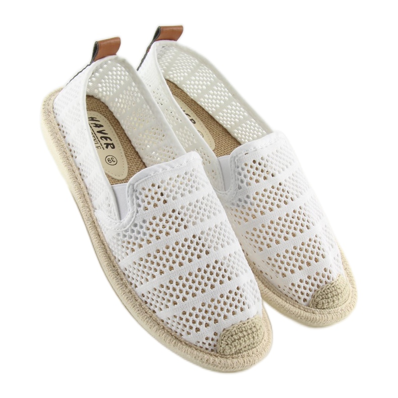White mesh espadrilles F01B White 2