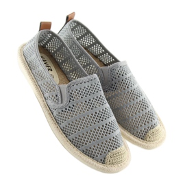 Gray mesh espadrilles F01B Gray grey 2