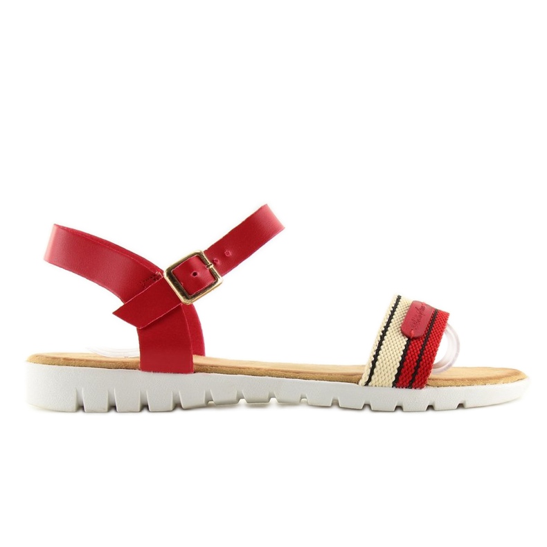 Red women's sandals S25 red 1
