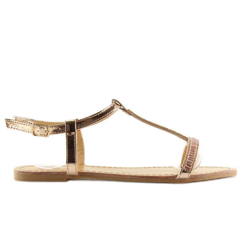 Sandals with pink cubic zirconias SY644 2