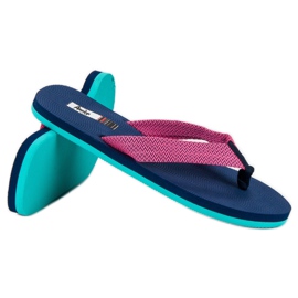 American Club American flip flops blue pink 1