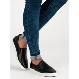 Ladies' black slipons 1