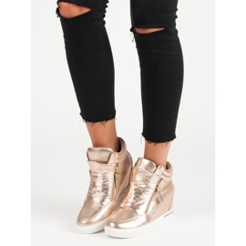 Wedge sneakers yellow 2