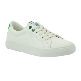 White sneakers BIG STAR 274209 green 2 White sneakers BIG STAR 274209 green 2
