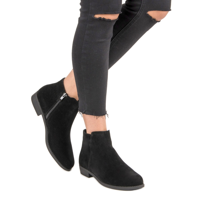 Classic suede boots black 2