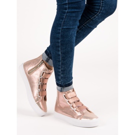 Pink Sneakers With Elastic 1