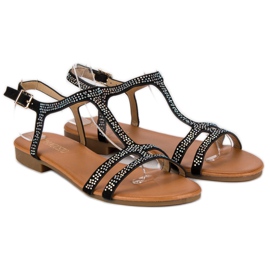 Black flat sandals 1