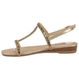 Bello Star Women's golden sandals 2