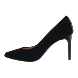 Espinto Women's leather pumps on Szpilka 791 black 2