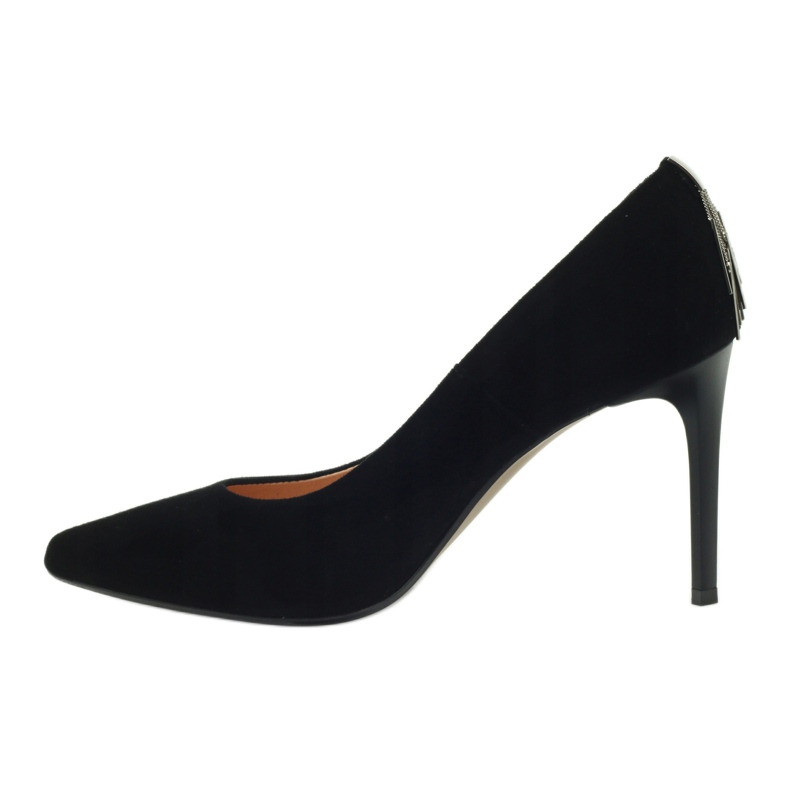 Espinto Women's leather pumps on Szpilka 791 black 2