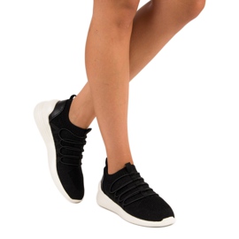 Kylie Textile Slip-On Sports Shoes black 1 Kylie Textile Slip-On Sports Shoes black 1