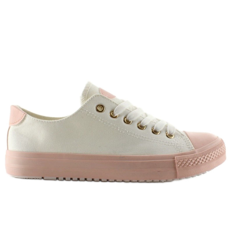 Sneakers on a colored rubber W-3051 White 2
