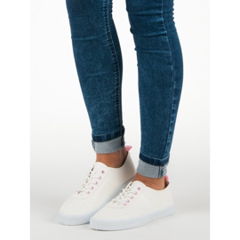 Kylie Openwork Tied Sneakers white 1