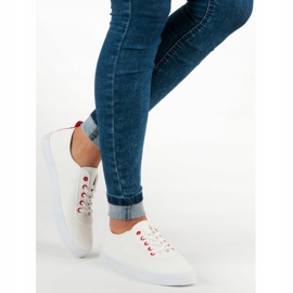 Kylie Openwork Tied Sneakers white 2 Kylie Openwork Tied Sneakers white 2