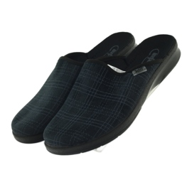 Slippers slippers, checkered Befado 548m013 grey 4