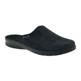 Slippers slippers, checkered Befado 548m013 grey 1