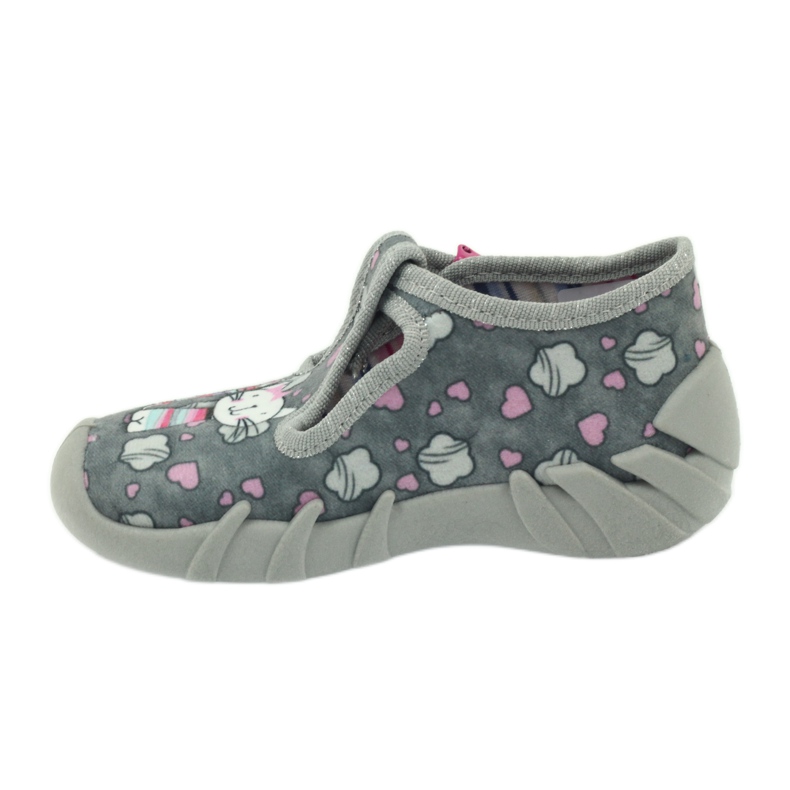 Kitten Befado 110p326 slippers white grey pink 2