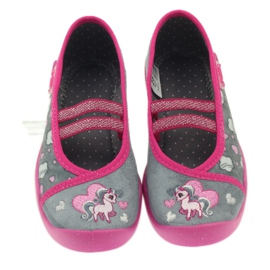 Befado children's shoes ballerinas slippers 116x238 grey pink 3 Befado children's shoes ballerinas slippers 116x238 grey pink 3