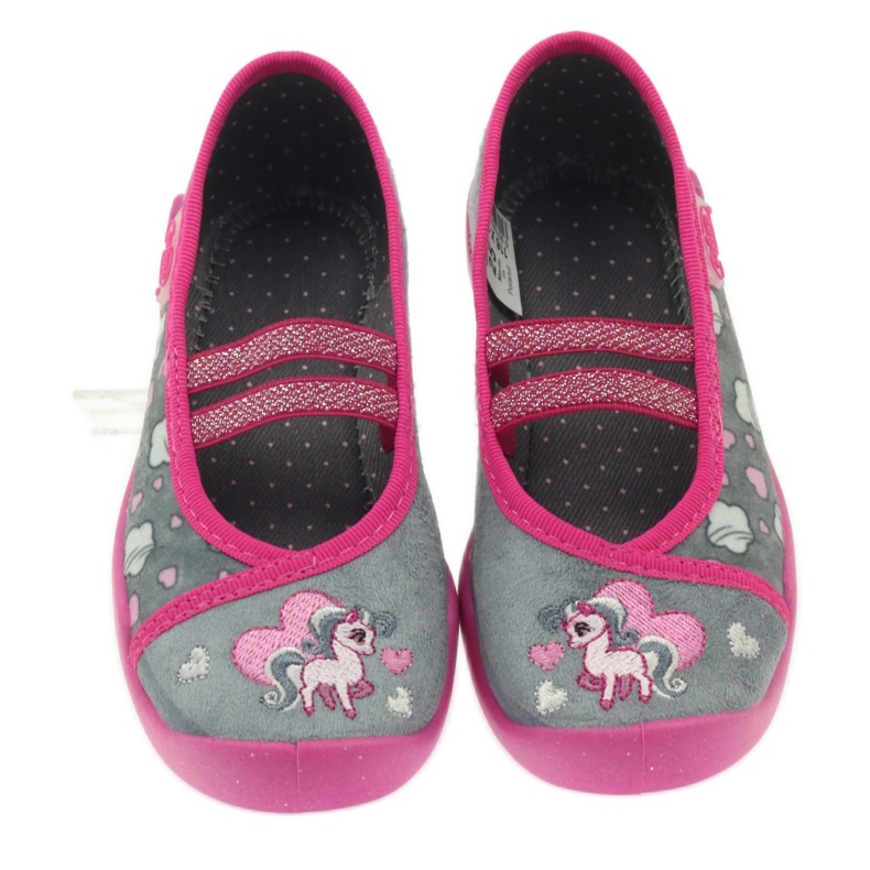 Befado children's shoes ballerinas slippers 116x238 grey pink 3