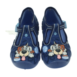 Befado 110p322 slippers on clasps with a dog blue orange navy blue 3