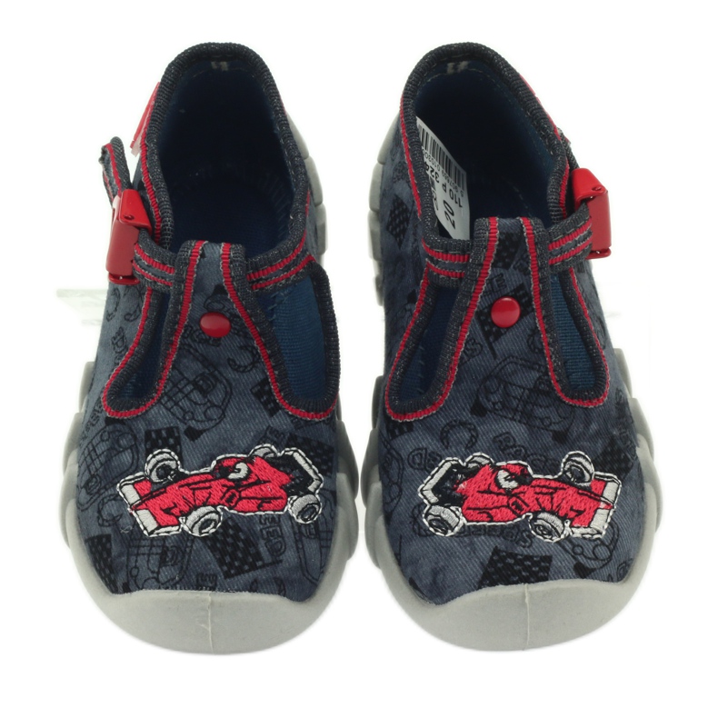 Befado children's shoes 110p324 slippers black grey red 3
