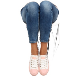 Sneakers on a colored rubber W-3051 White 1