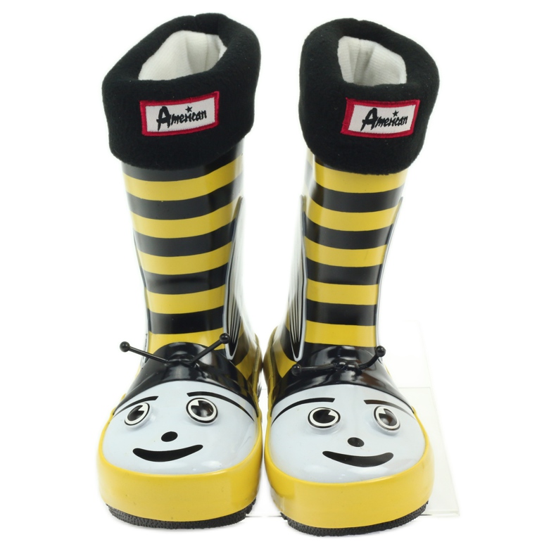 American Club American rain boots children's sock insole black yellow 4 American Club American rain boots children's sock insole black yellow 4