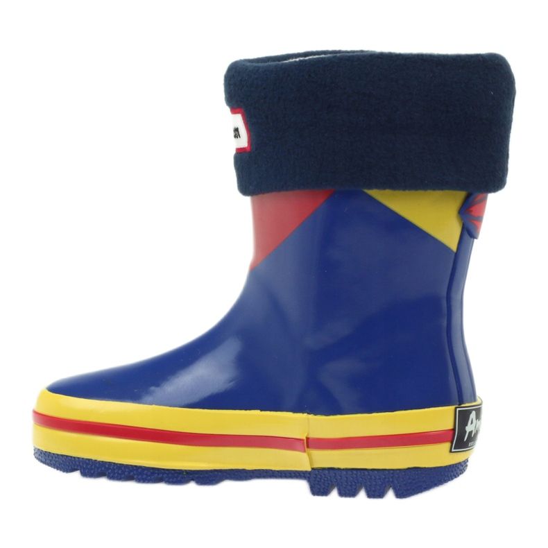 American Club American rubber boots with a sock for exhibition red blue yellow 2 American Club American rubber boots with a sock for exhibition red blue yellow 2