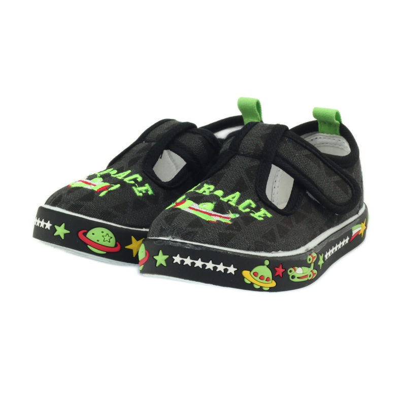 American Club black velcro children's sneakers 207/2018 white green 3 American Club black velcro children's sneakers 207/2018 white green 3