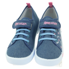 American Club American pink lips sneakers navy blue 4 American Club American pink lips sneakers navy blue 4