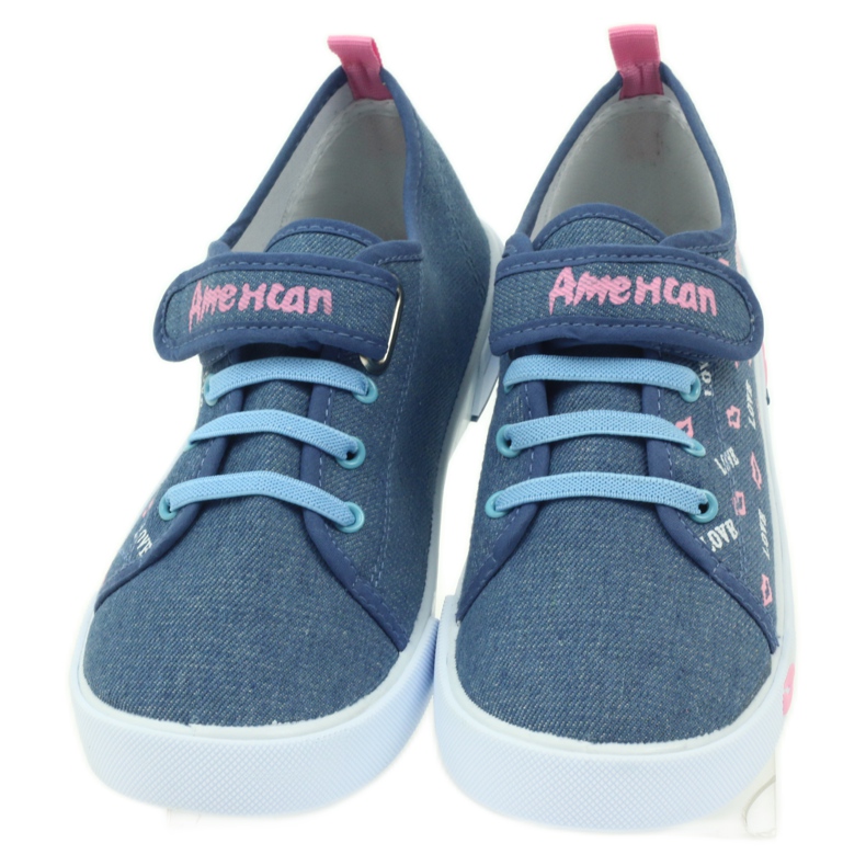 American Club American pink lips sneakers navy blue 4 American Club American pink lips sneakers navy blue 4