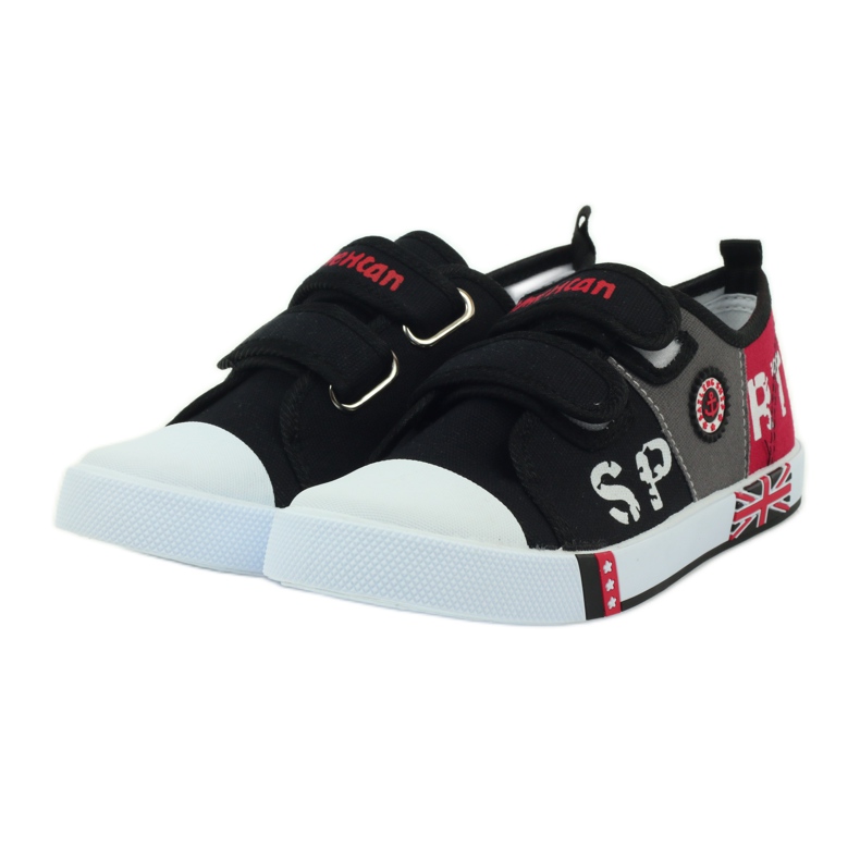 American Club Children's shoes sneakers with the American flag Velcro black white grey red 3 American Club Children's shoes sneakers with the American flag Velcro black white grey red 3