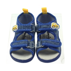 American Club American sandals children's shoes leather insole blue yellow 4 American Club American sandals children's shoes leather insole blue yellow 4