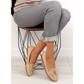 Moccasins with trimmed toes SK28P Beige 2