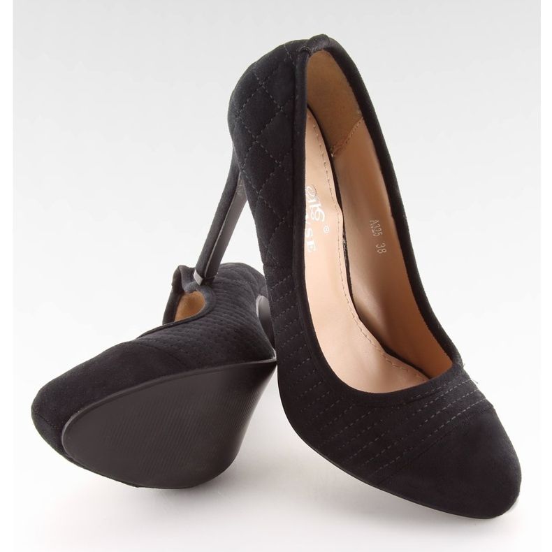 Black suede pumps A325 Black 1