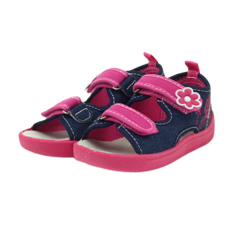 American Club American sandals children's shoes leather insole pink navy blue 3 American Club American sandals children's shoes leather insole pink navy blue 3