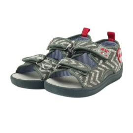 American Club gray children's sandals TEN36 grey red 3