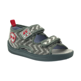 American Club gray children's sandals TEN36 grey red 1 American Club gray children's sandals TEN36 grey red 1