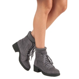 Seastar Gray boots with lacing grey 1