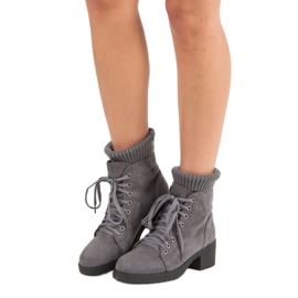 Seastar Gray boots with lacing grey 2