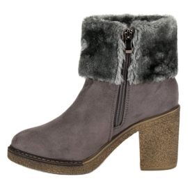 Seastar Suede Booties With Fur grey 1