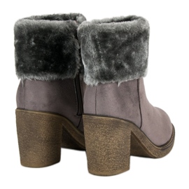 Seastar Suede Booties With Fur grey 2