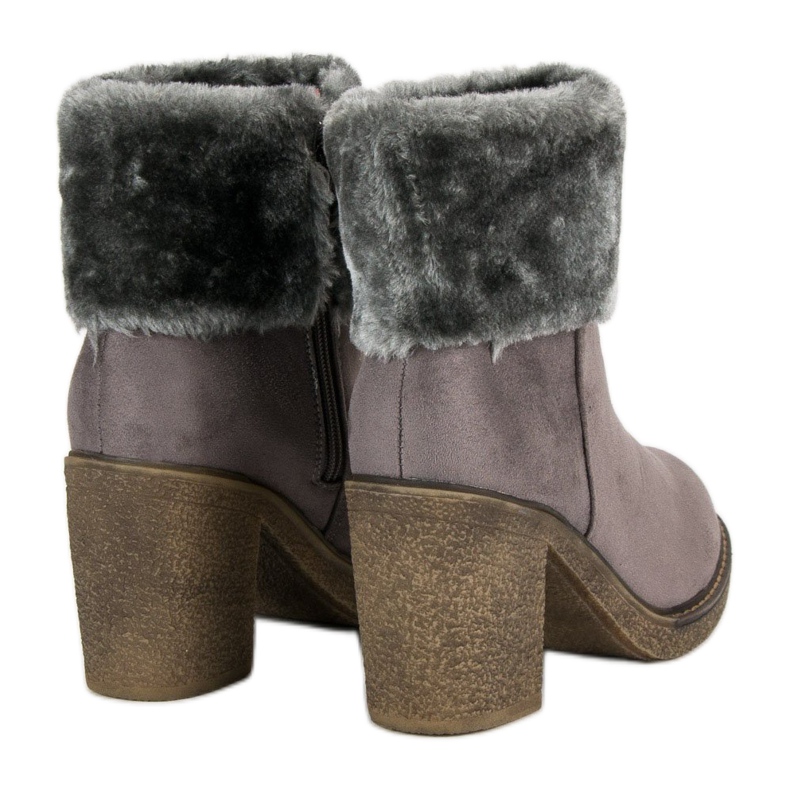 Seastar Suede Booties With Fur grey 2