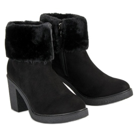 Seastar Suede Booties With Fur black 2