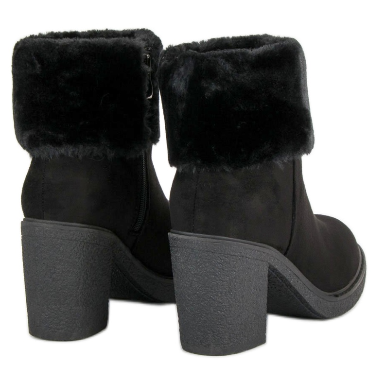 Seastar Suede Booties With Fur black 1