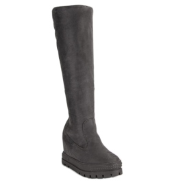 Seastar Suede Wedge Boots grey 1